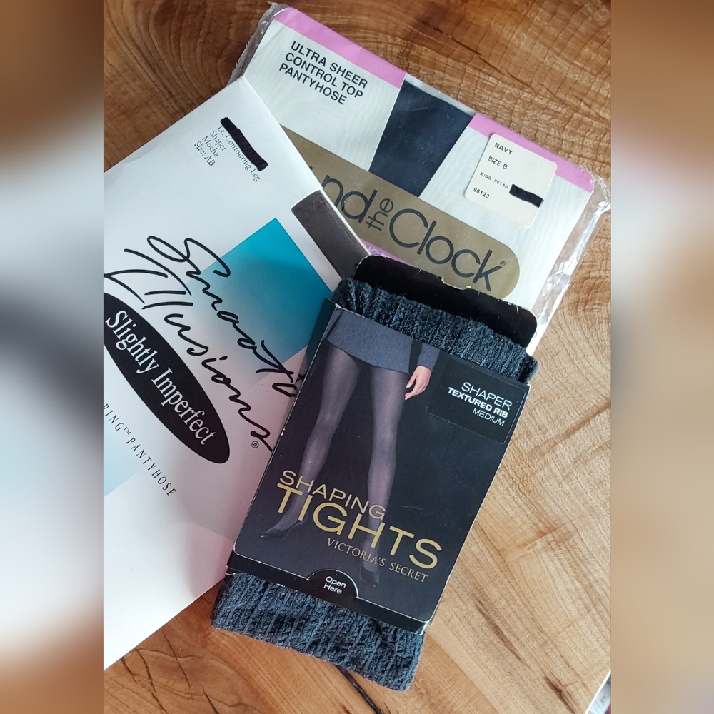THREE (3) COLOR CONTROL TOP PANTYHOSE/TIGHTS  B